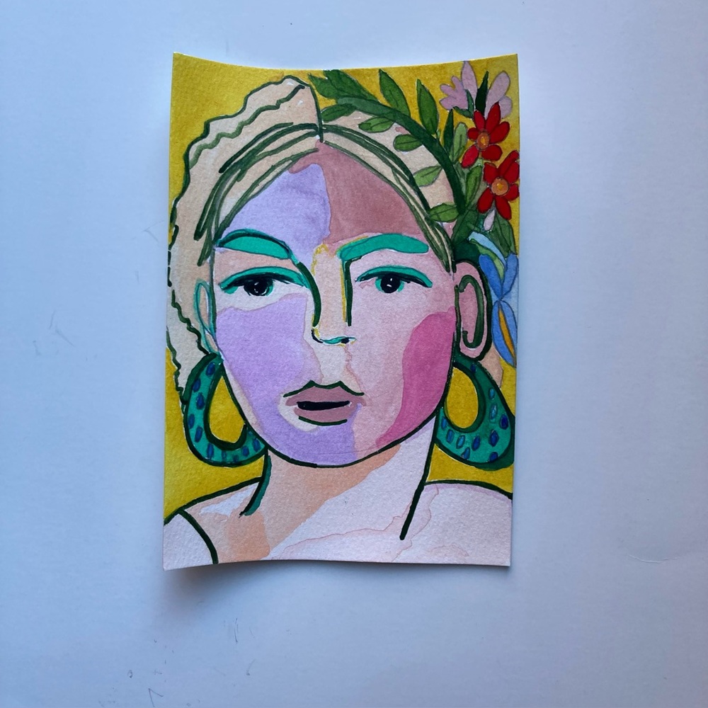 Abstract Watercolor Woman